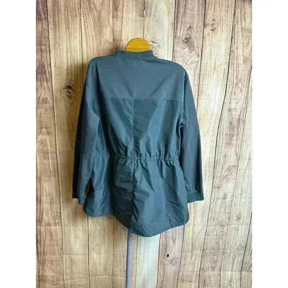 Athleta Triumphant Hybrid Crewneck Sweatshirt Pullover Jacket GrayGreen Size M - Picture 7 of 10